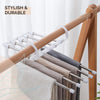 🔥New Year 2024 Sale 60% OFF✨-🔥Multi-functional Pants Rack - Closet Multiple Layers Multifunctional Uses Rack Organizer for Trousers Scarves Slack (1 Pack with 5 Metal Clips)