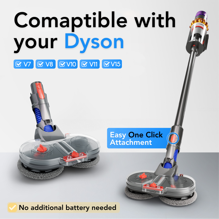 2in1 Mop Attachment for Dyson (incl. 4 Free Mop Pads)