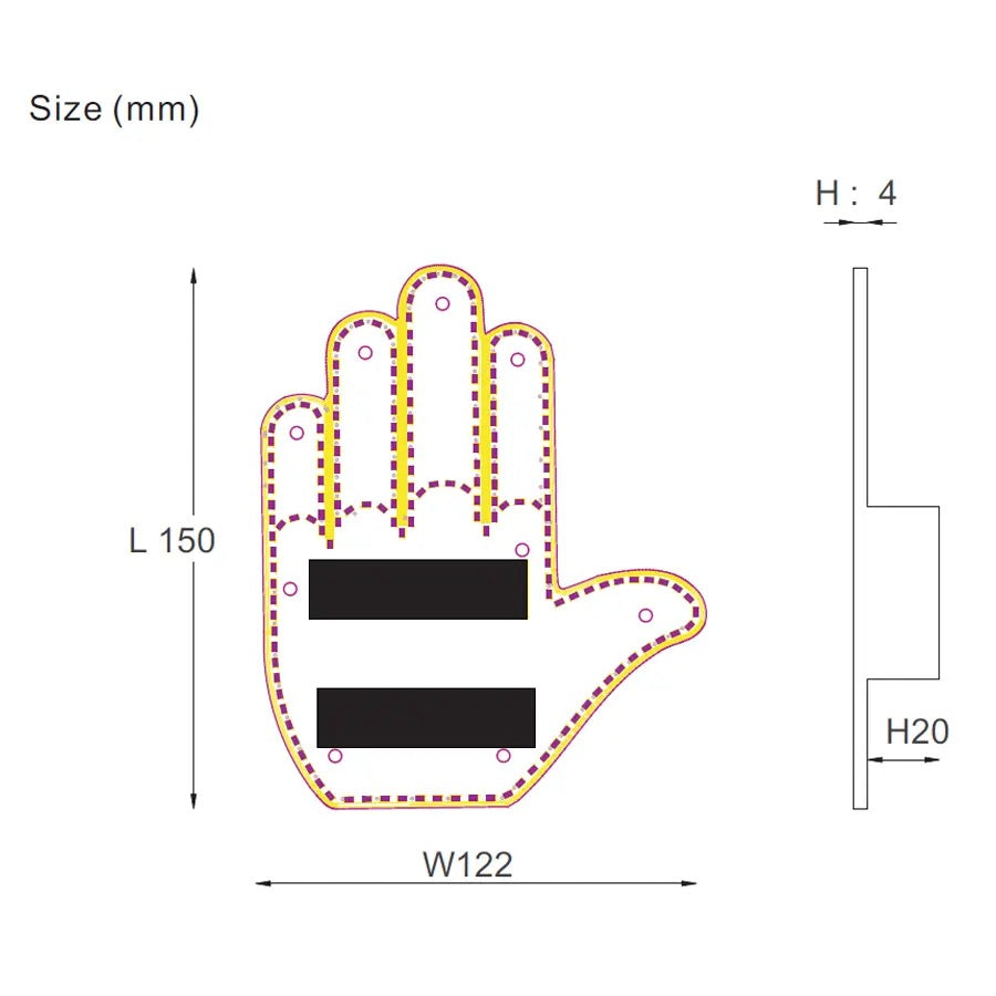 The GloGesture™ - Led Hand Sign – Biradu
