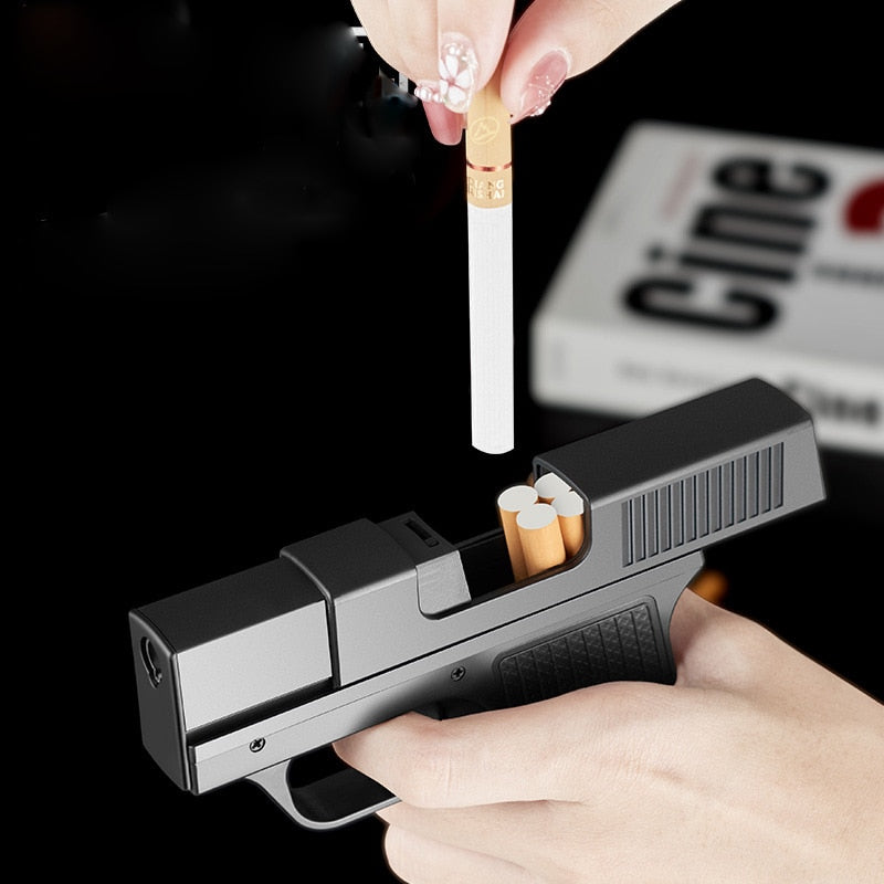 Gun-shaped Cigarette Case Lighter