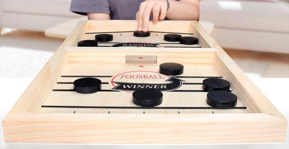 Wooden table hockey game