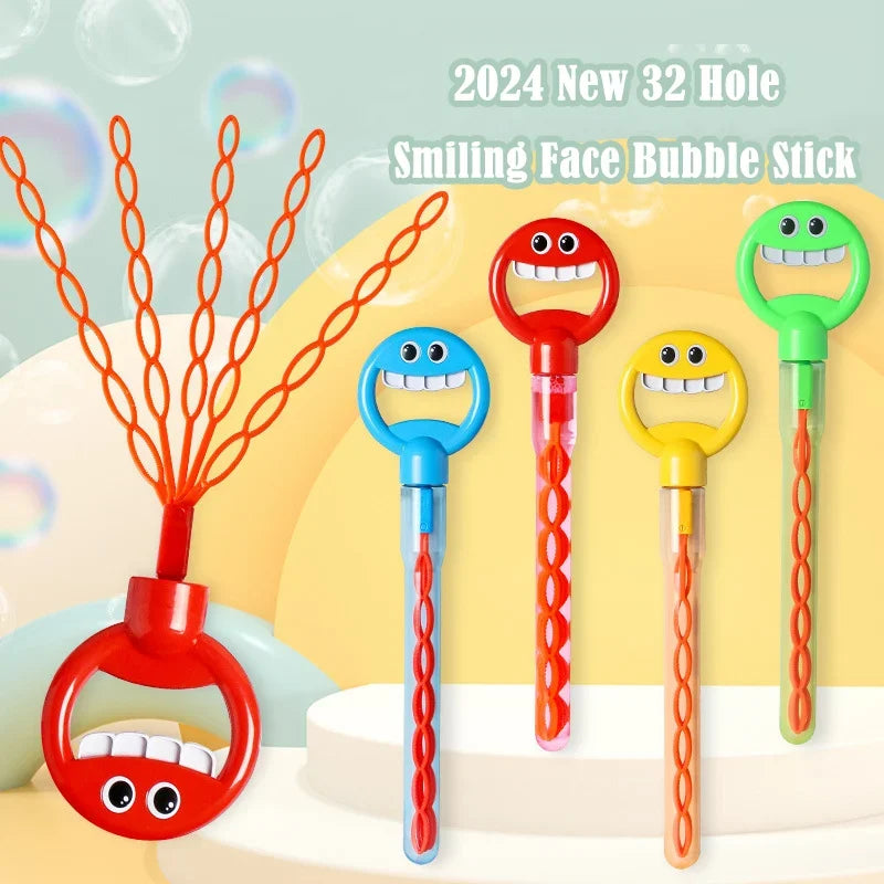 2024 New 32 Hole Smiling Face Bubble Stick