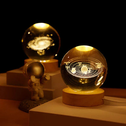 3D Glowing cristal globe