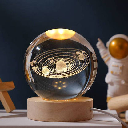 3D Glowing cristal globe