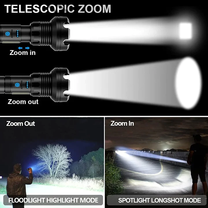 LED Rechargeable Tactical Laser Flashlight  (60% OFF TODAY!)