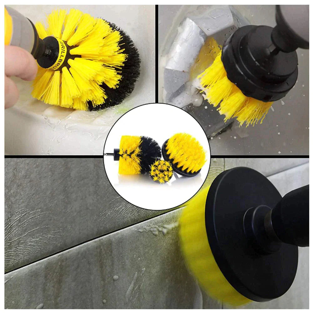 3-Piece Drill Brush Attachment Set