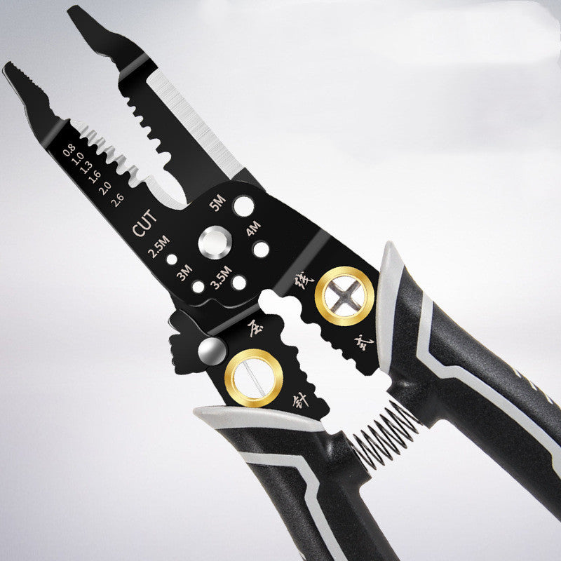 Multifunctional Electrician Pliers For Stripping, Winding, Crimping, And Breaking Wires