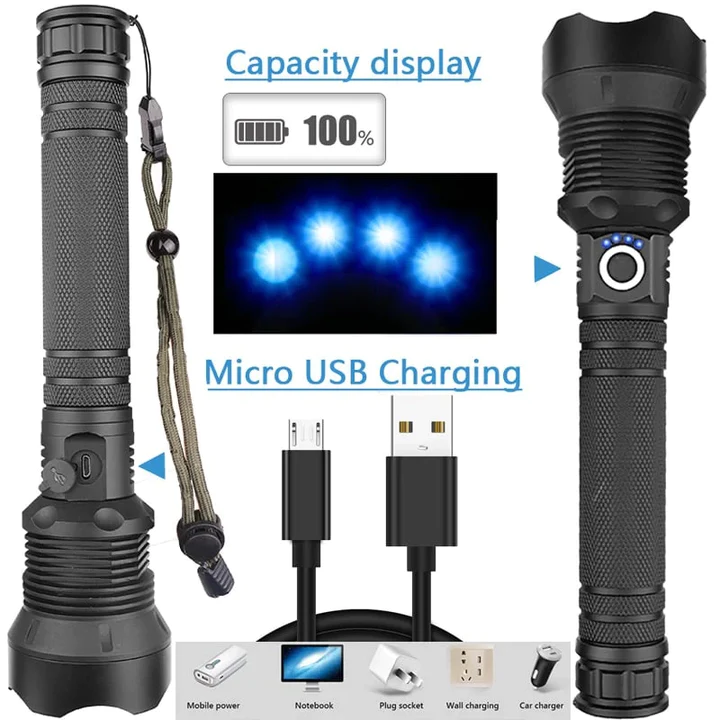 LED Rechargeable Tactical Laser Flashlight  (60% OFF TODAY!)