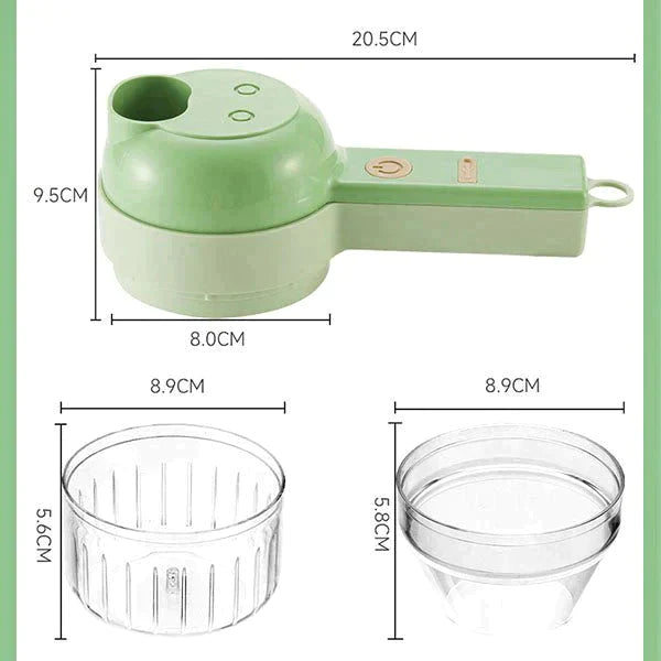 4 IN 1 HANDHELD ELECTRIC VEGETABLE CUTTER SET