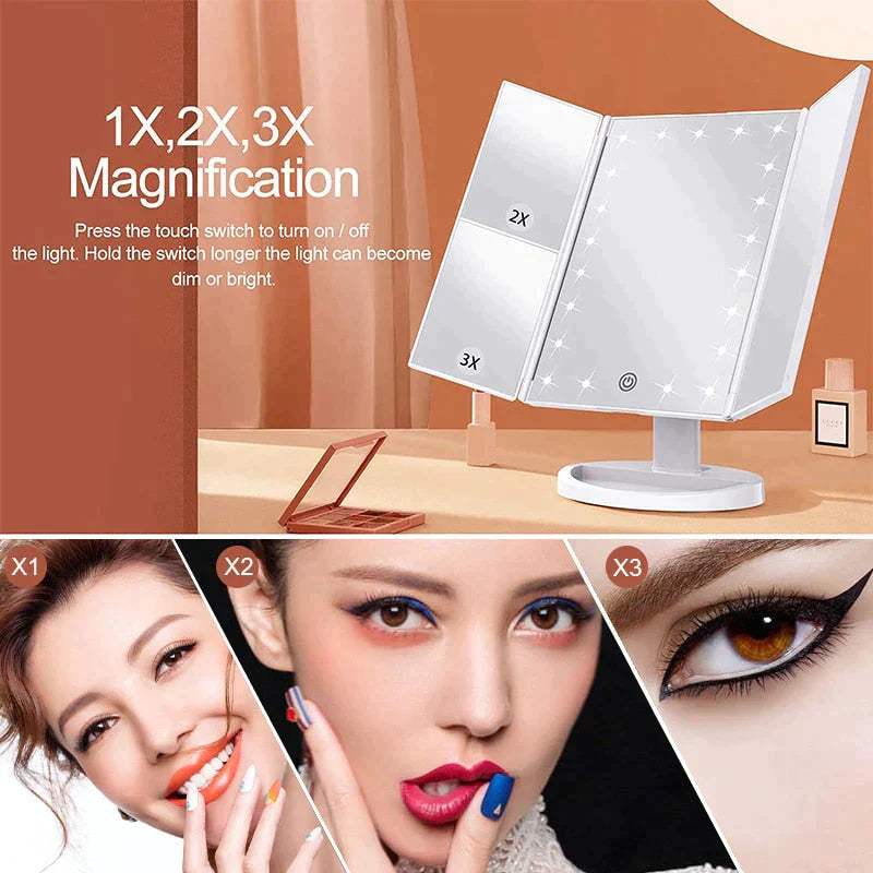 Folding Make-Up LED Mirrors