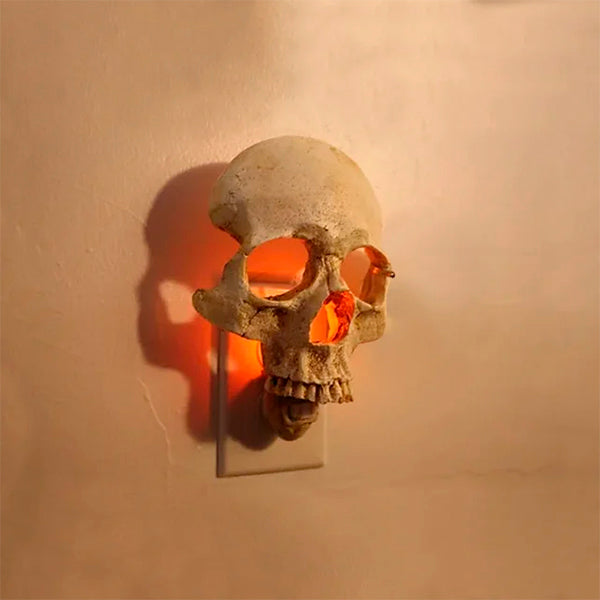 Handmade Human Skull Night Light