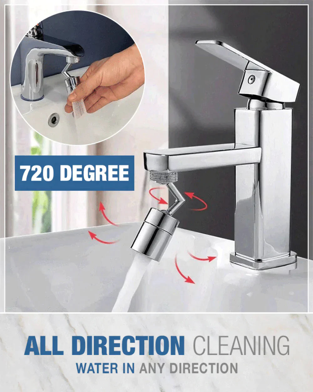 720° Non-Splashing Faucet Head Wonderlife